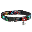 MARVEL AVENGERS Cat Collar Breakaway - Marvel Avengers Superhero Villain Poses