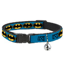 Cat Collar Breakaway - Bat Signal-3 Blue Black Yellow