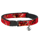 Breakaway Cat Collar with Bell - The Flash 2023 2-Poses Close-Up Reds