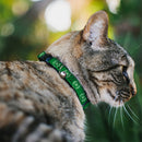 Cat Collar Breakaway - Green Lantern Logo Weathered Greens