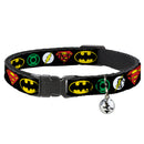 Cat Collar Breakaway - Justice League Superhero Logos