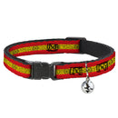 MARVEL COMICS Cat Collar Breakaway - Doctor Strange Eye of Agamotto Stripe Red Gold Black