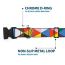 Plastic Clip Collar - Geometric Triangle Blocks Multi Color