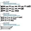 Plastic Clip Collar - Mustaches White/Black