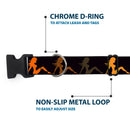 Plastic Clip Collar - Mud Flap Girl Repeat Black/Orange Fade