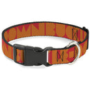 Plastic Clip Collar - BUCKLE-DOWN Shapes Red/Orange