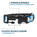 Plastic Clip Collar - BUCKLE-DOWN Shapes Turquoise/White