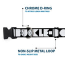 Plastic Clip Collar - BUCKLE-DOWN Shapes Black/White