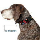 Plastic Clip Collar - 5-Marvel Characters Black