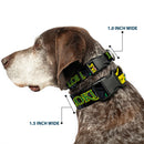 Plastic Clip Collar - LOKI in Action Black/Gray/Yellow/Green