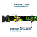 Plastic Clip Collar - LOKI in Action Black/Gray/Yellow/Green