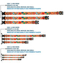 Plastic Clip Collar - Marvel 9-Avengers Halloween Jack-O-Lantern Pumpkin Icons Scattered Orange