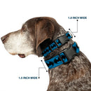 Plastic Clip Collar - Bat Signal-3 Blue/Black/Blue