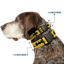Plastic Clip Collar - Vintage Batman Logo & Bat Signal-3 Yellow
