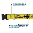 Plastic Clip Collar - Vintage Batman Logo & Bat Signal-3 Yellow
