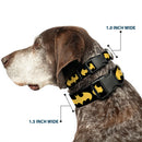 Plastic Clip Collar - Bat Signal-1 Black/Yellow