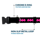 Plastic Clip Collar - Batman Signal Black/Fuchsia