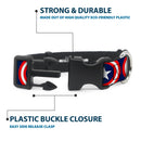 Plastic Clip Collar - Captain America Shield Repeat Navy