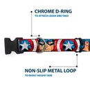 Plastic Clip Collar - Captain America Face Turns/Shield CLOSE-UP