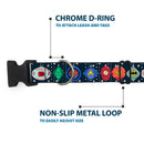 Plastic Clip Collar - DC Comics Justice League Holiday Ornament Icons and Stars