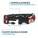 Plastic Clip Collar - Flash Logo Scattered Red/White/Yellow