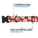 Plastic Clip Collar - Flash Logo Scattered Red/White/Yellow