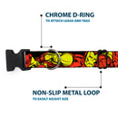 Plastic Clip Collar - THE INVINCIBLE IRON MAN Action Poses Black/Red/Yellow