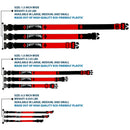 Plastic Clip Collar - HARLEY QUINN/Diamonds Black/Red/White