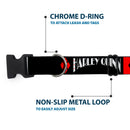 Plastic Clip Collar - HARLEY QUINN/Diamonds Black/Red/White