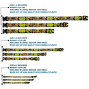 Plastic Clip Collar - Retro IRON FIST Action Pose/Comic Scene Blocks Black/Green/Yellow