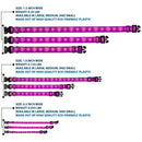 Plastic Clip Collar - Superman Logo in Heart Purple/White/Pink