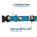 Plastic Clip Collar - Kawaii Thor Poses/Hammer Monogram Blues