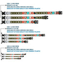 Plastic Clip Collar - Gremlins GIZMO Text and Pose Blocks White/Multi Color