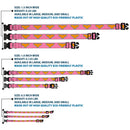 Plastic Clip Collar - Wonder Woman Logo Pink/Blue/Yellow/Pink