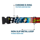 Plastic Clip Collar - Wonder Woman Face w/Stars