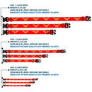 Plastic Clip Collar - DC League of Super-Pets Wonder Woman Logo Red/Yellow