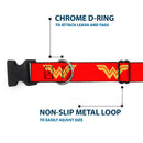 Plastic Clip Collar - DC League of Super-Pets Wonder Woman Logo Red/Yellow
