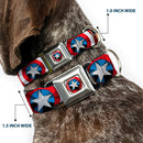 Captain America Shield2 CLOSE-UP Full Color Seatbelt Buckle Collar - Captain America Face Turns/Shield CLOSE-UP