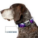 Dog Bone Seatbelt Buckle Collar - Laser Eye Cats in Space