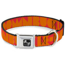 Dog Bone Seatbelt Buckle Collar - BUCKLE-DOWN Shapes Red/Orange