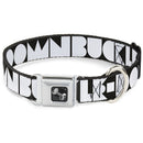 Dog Bone Seatbelt Buckle Collar - BUCKLE-DOWN Shapes Black/White