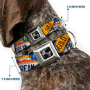 Dog Bone Seatbelt Buckle Collar - Cali License Plates Stacked