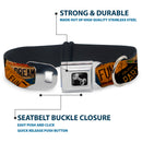 Dog Bone Seatbelt Buckle Collar - Cali License Plates Stacked Vintage