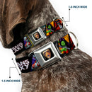 GUARDIANS OF THE GALAXY - EVERGREEN GUARDIANS Badge Full Color Black Gold Purple Seatbelt Buckle Collar - GUARDIANS OF THE GALAXY 5-Character Pose Blocks