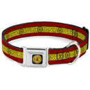 Doctor Strange Eye of Agamotto Full Color Black/Gold Seatbelt Buckle Collar - Doctor Strange Eye of Agamotto Stripe Red/Gold/Black