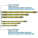 Baby Groot Running Pose I AM GROOT Full Color Greens/Yellows Seatbelt Buckle Collar - Baby Groot Pose/Face I AM GROOT Browns/Greens/Yellows