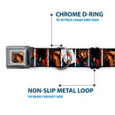 X-Men Gambit Face Close-Up Full Color Seatbelt Buckle Collar - X-Men Gambit Cards 4-Pose Blocks