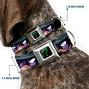 Riddler "?" Black/Green Seatbelt Buckle Collar - THE RIDDLER/Face CLOSE-UP Black/Green