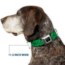 Riddler "?" Black/Green Seatbelt Buckle Collar - Question Mark Scattered3 Dark Green/Black