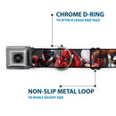 Spider Icon Silver/Black Seatbelt Buckle Collar - 6-Spider Hero Action Poses Grays